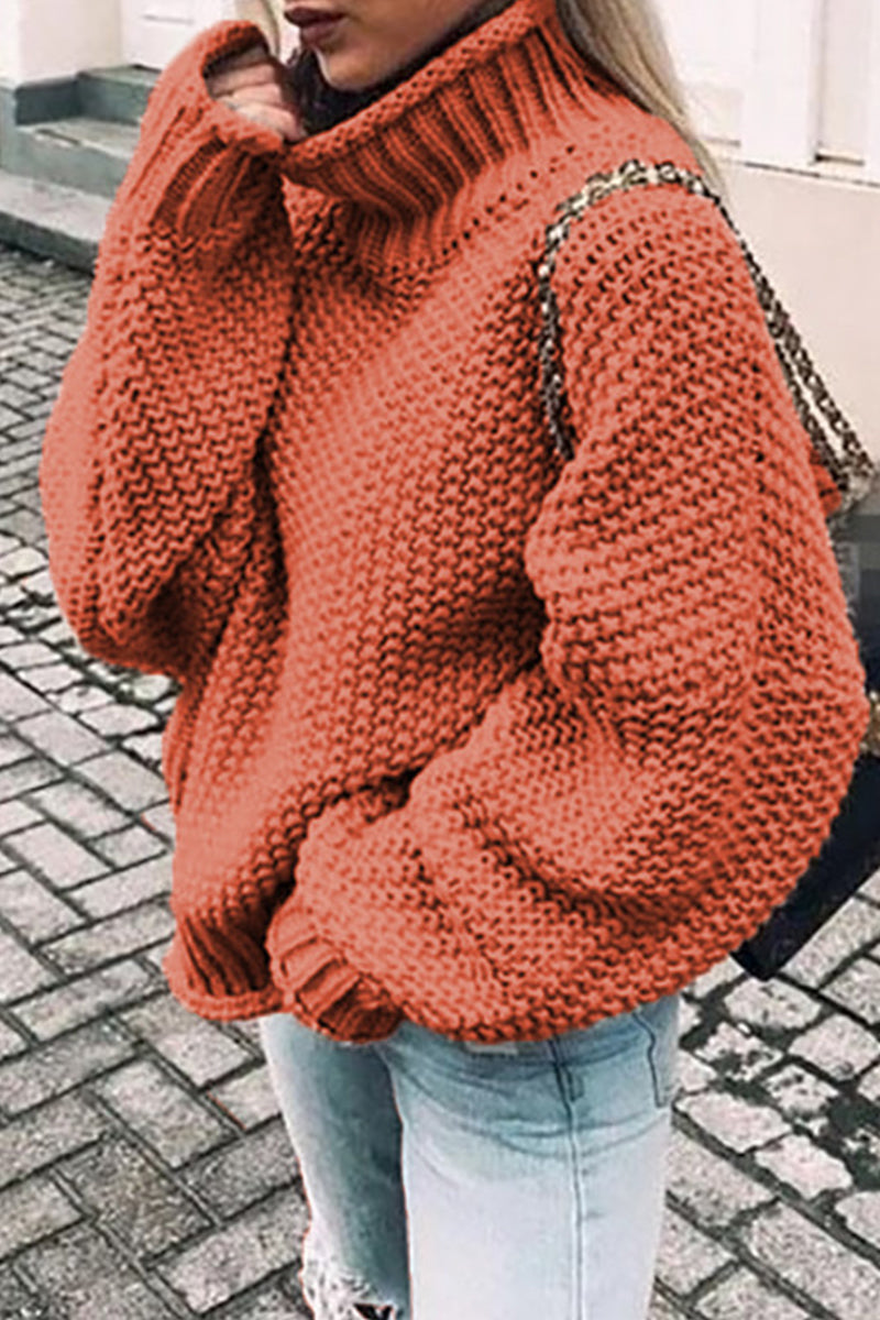 Dominika® | Modne, codzienne, solidne, patchworkowe swetry z golfem
