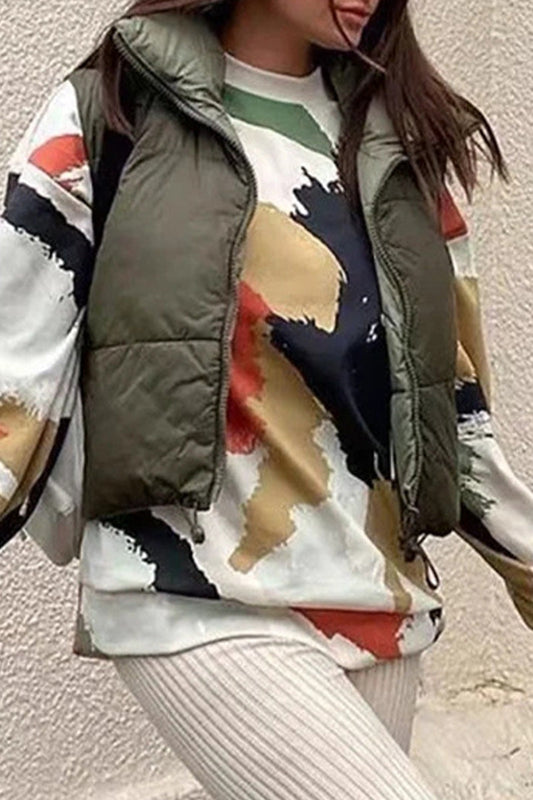 Milagros® | Casualowe, proste topy z zamkiem błyskawicznym i stójką