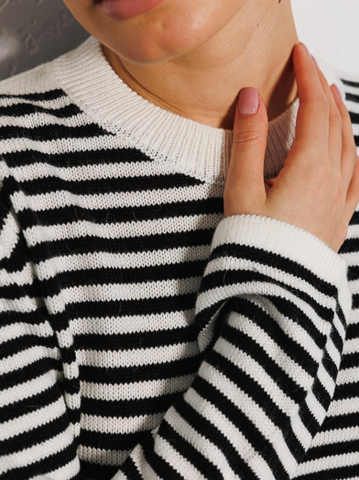 Alessandra® | Sweter w paski z długim rękawem Amelia