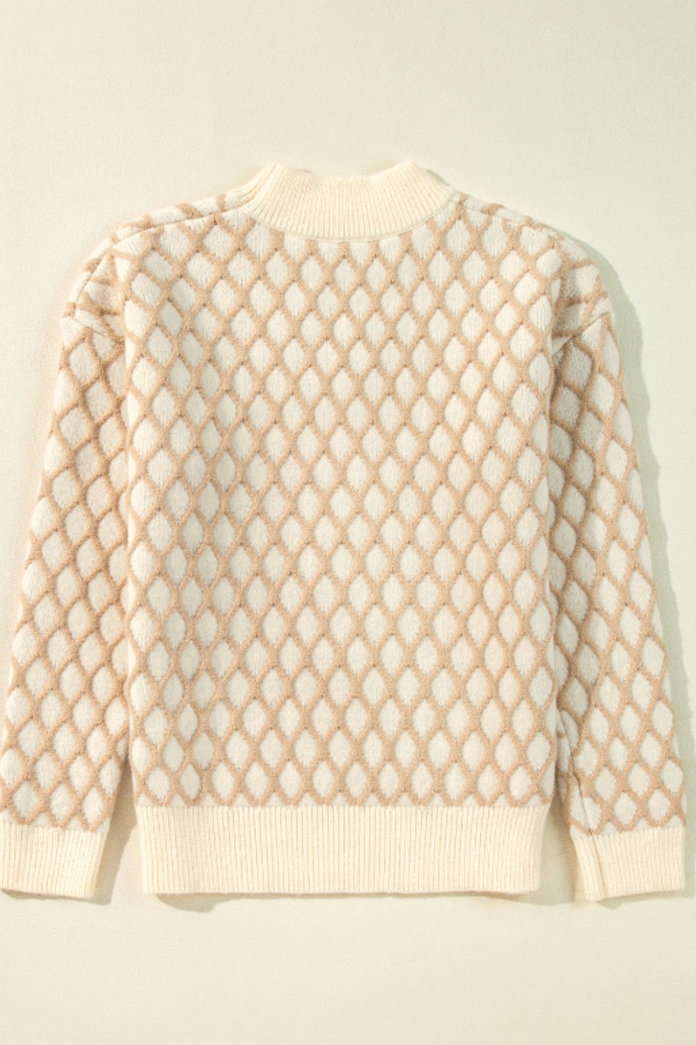 Miriam® | Sweter z długim rękawem, stójką i wzorem w romby