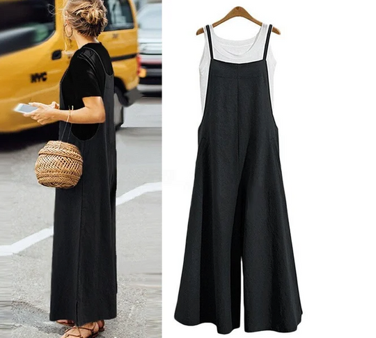 DAMSKI KOMBINEZON OVERSIZE CASUAL BEZ RĘKAWÓW