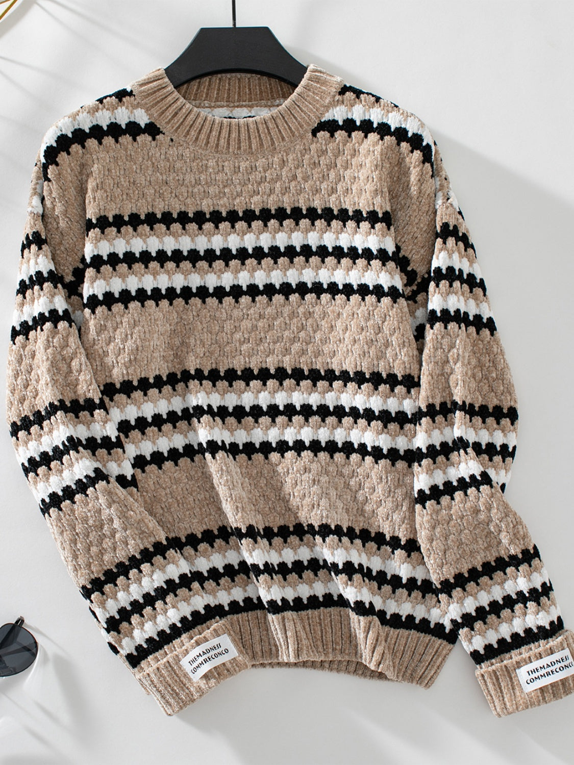 Adele® | Sweter w paski z długim rękawem i okrągłym dekoltem