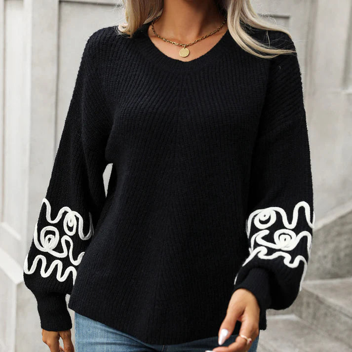 Alessandra® | Casualowy sweter damski z dzianiny
