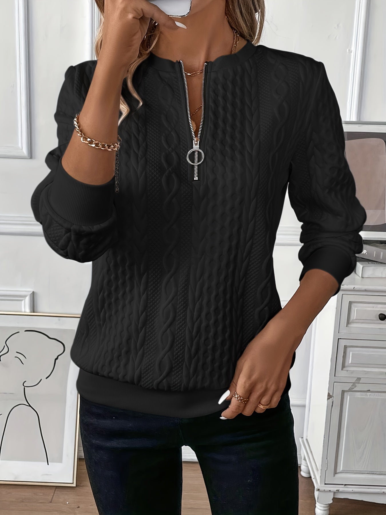 Mireia® | Sweter zapinany na zamek