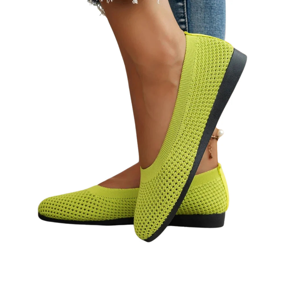 Salisha - Damskie Płaskie Buty Z Okrągłym Noskiem