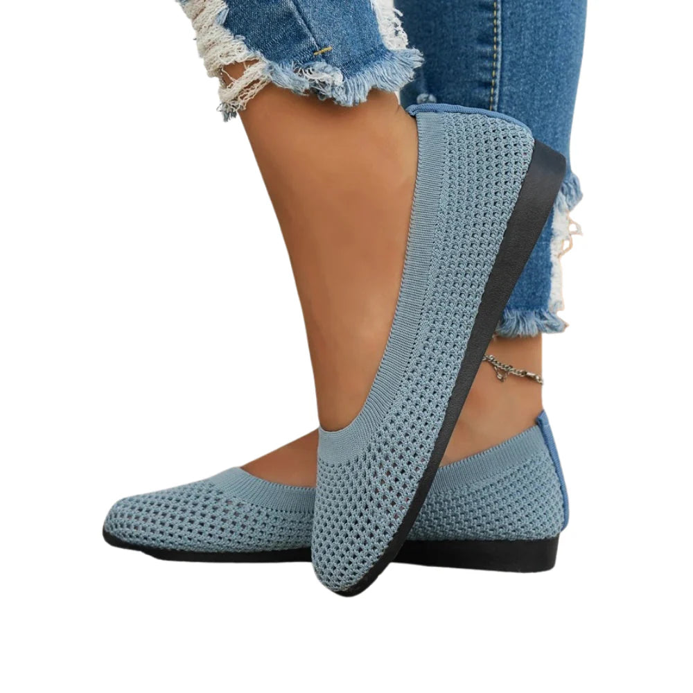 Salisha - Damskie Płaskie Buty Z Okrągłym Noskiem