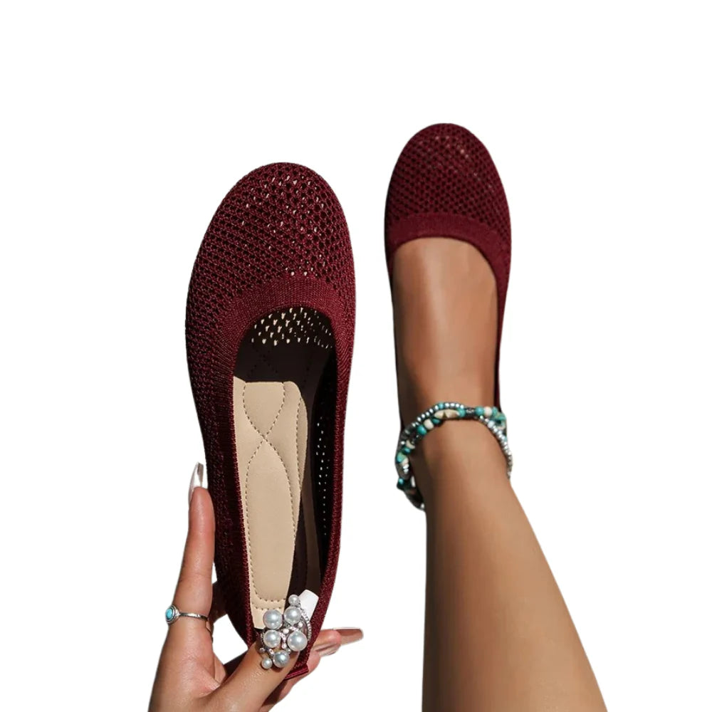 Salisha - Damskie Płaskie Buty Z Okrągłym Noskiem
