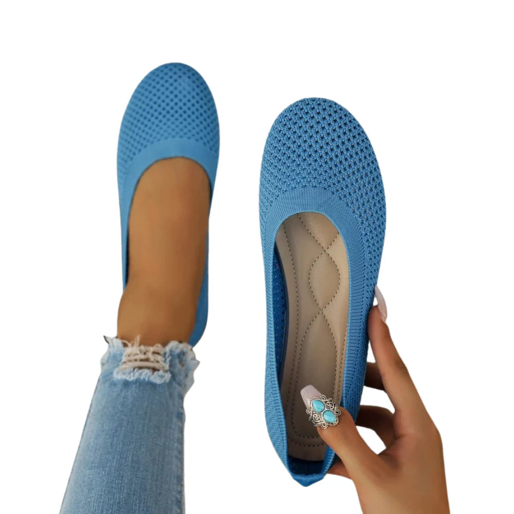 Salisha - Damskie Płaskie Buty Z Okrągłym Noskiem