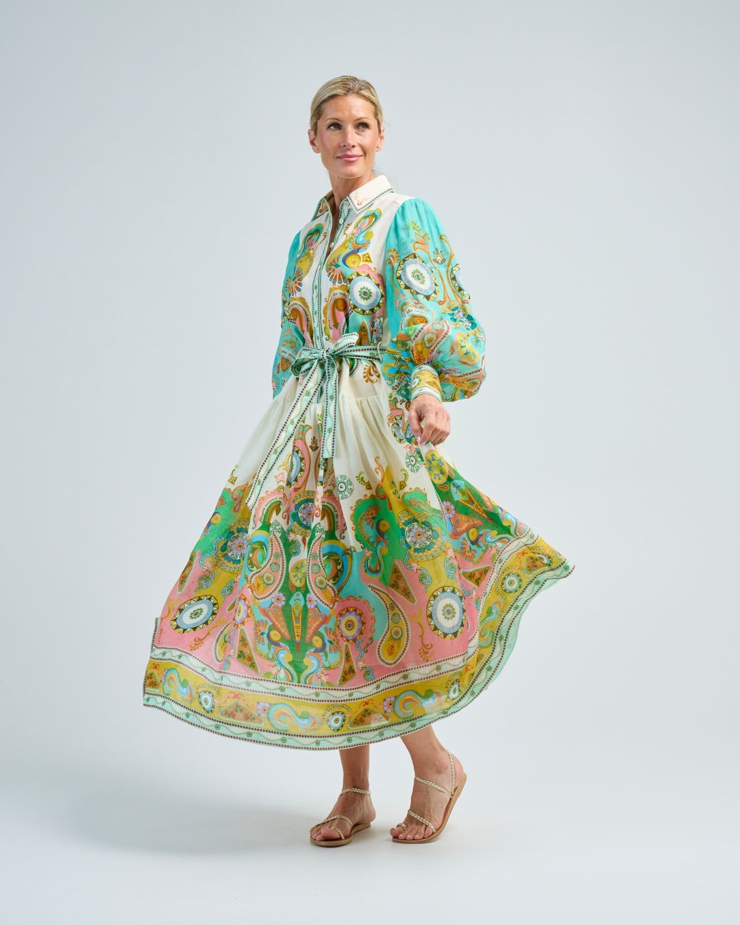 Mireya® | Długa sukienka z nadrukiem