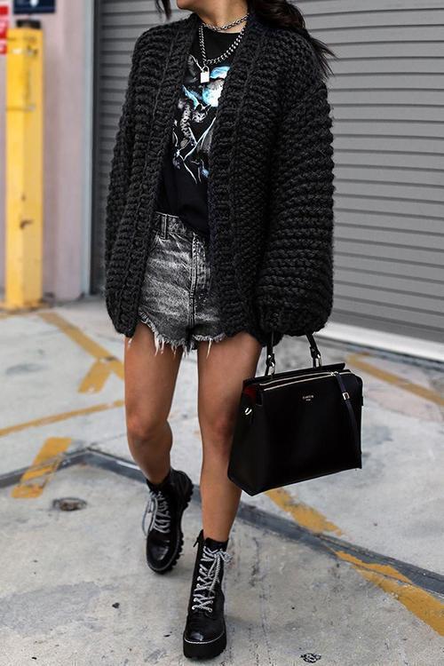 Milagros® | Gruby, dzianinowy kardigan