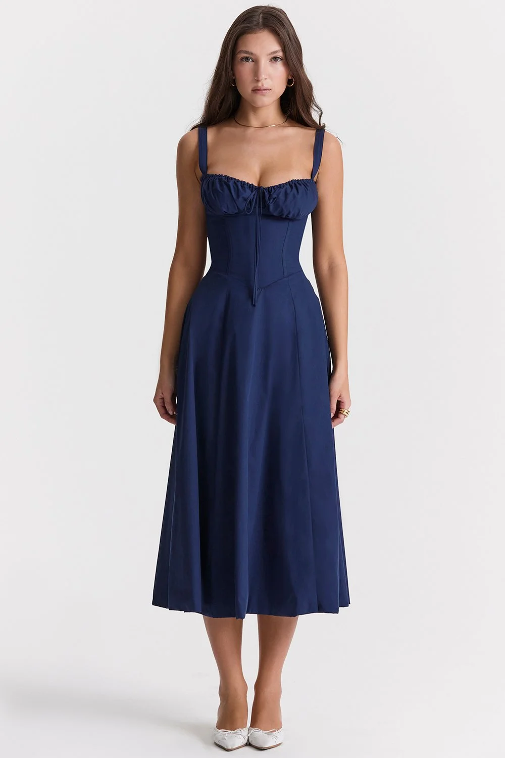Carmen - Sukienka Bustier z Wzorem