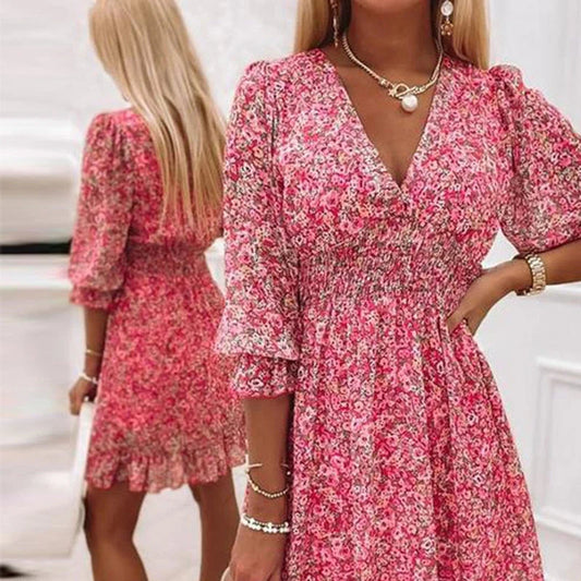 Abigail® | Wygodna sukienka damska w kwiatowy print