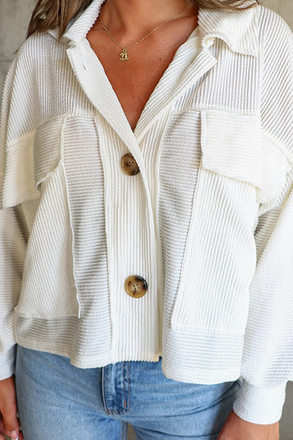 Mireia® | Casualowy, jednorzędowy trencz w paski