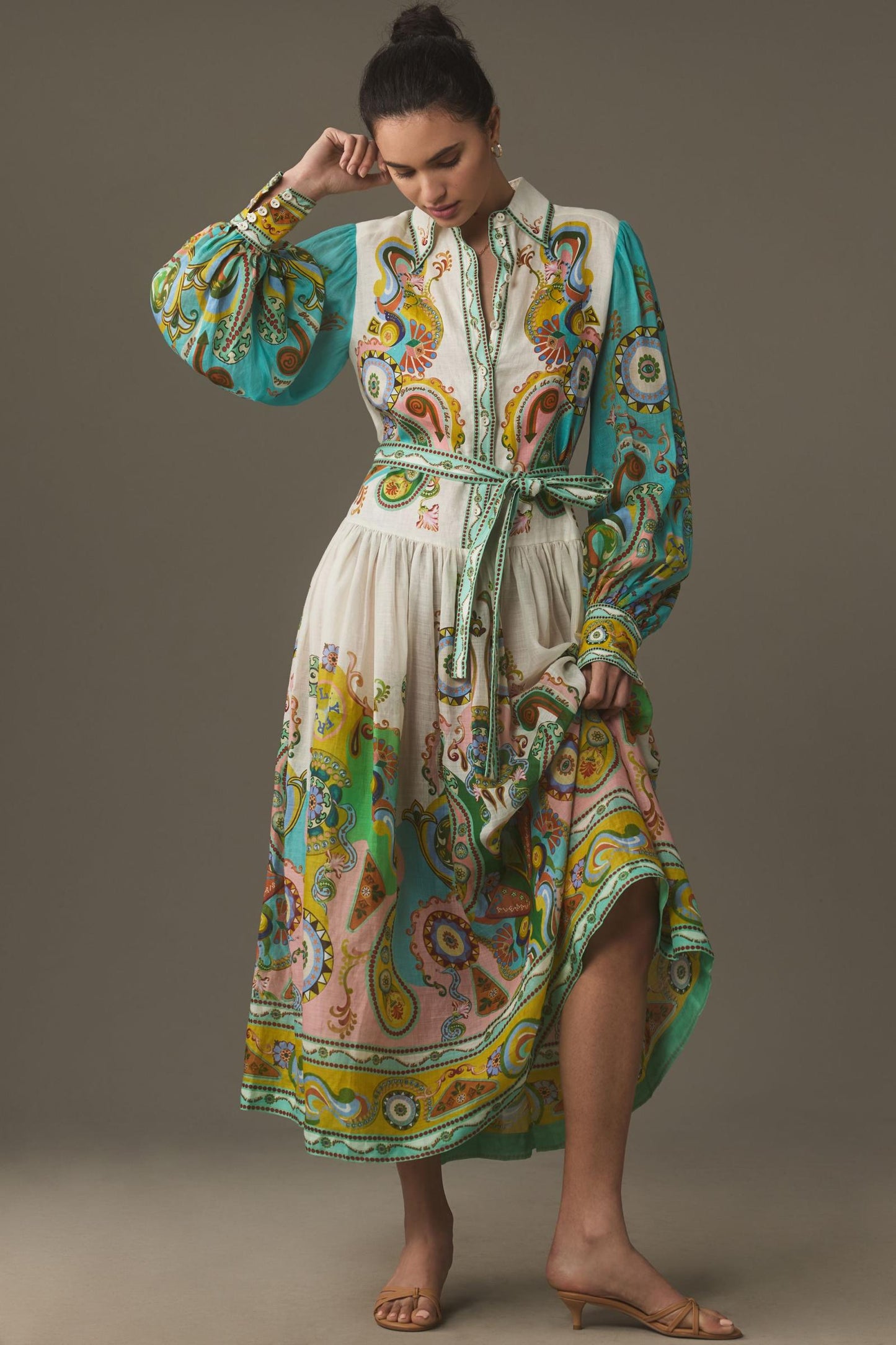 Mireya® | Długa sukienka z nadrukiem