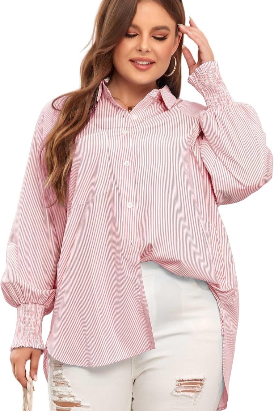 Agueda® | Elegancka koszula oversize z kieszeniami