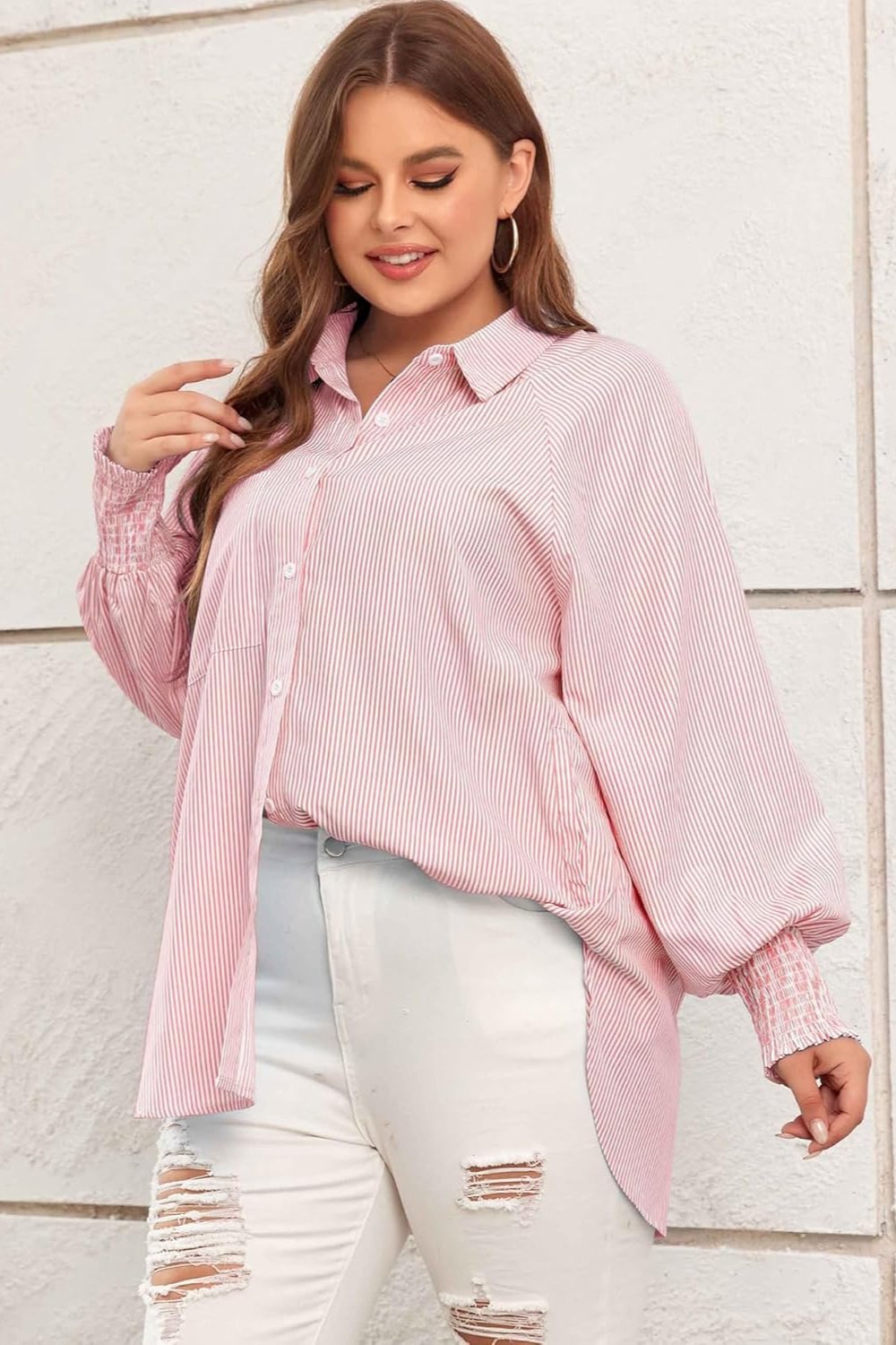 Agueda® | Elegancka koszula oversize z kieszeniami