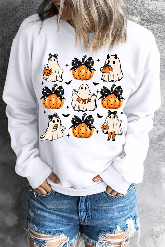 Milena® | Bluza z długim rękawem i okrągłym dekoltem Pumpkin & Ghost