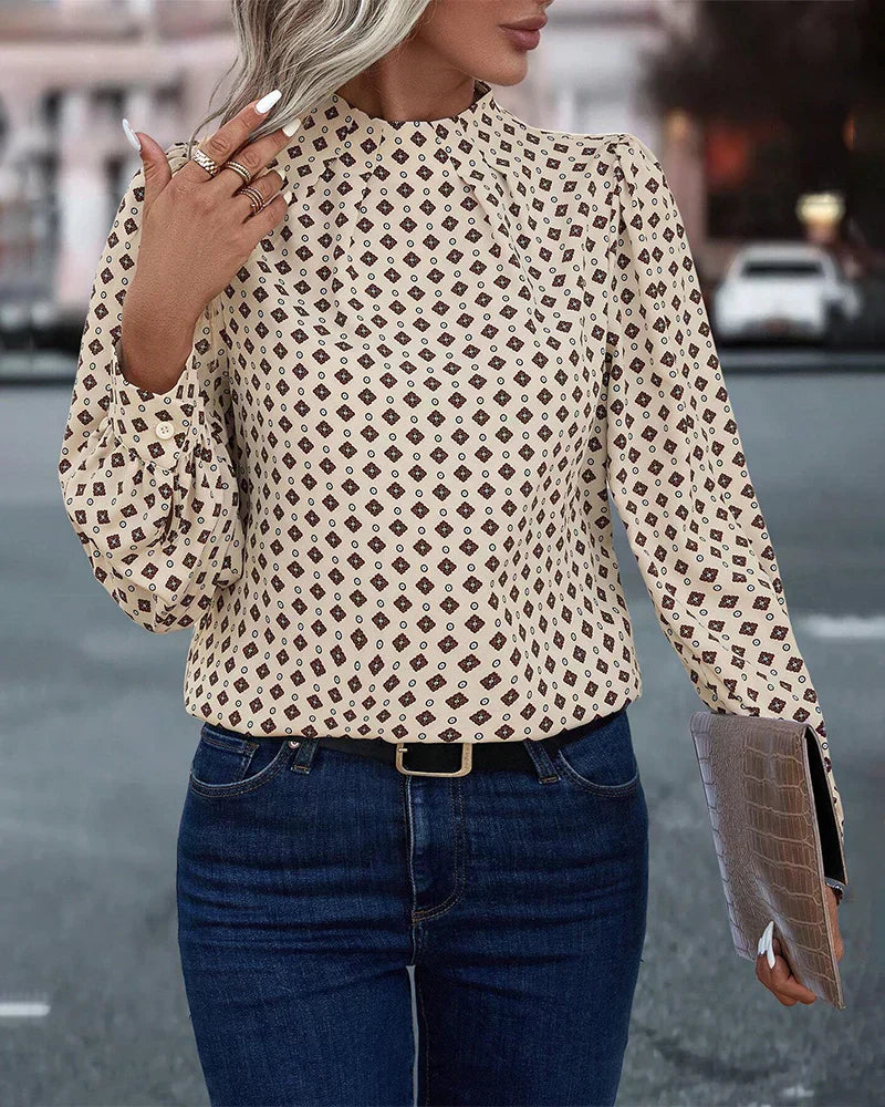 Mireia® | Wzorzysta bluzka w stylu vintage