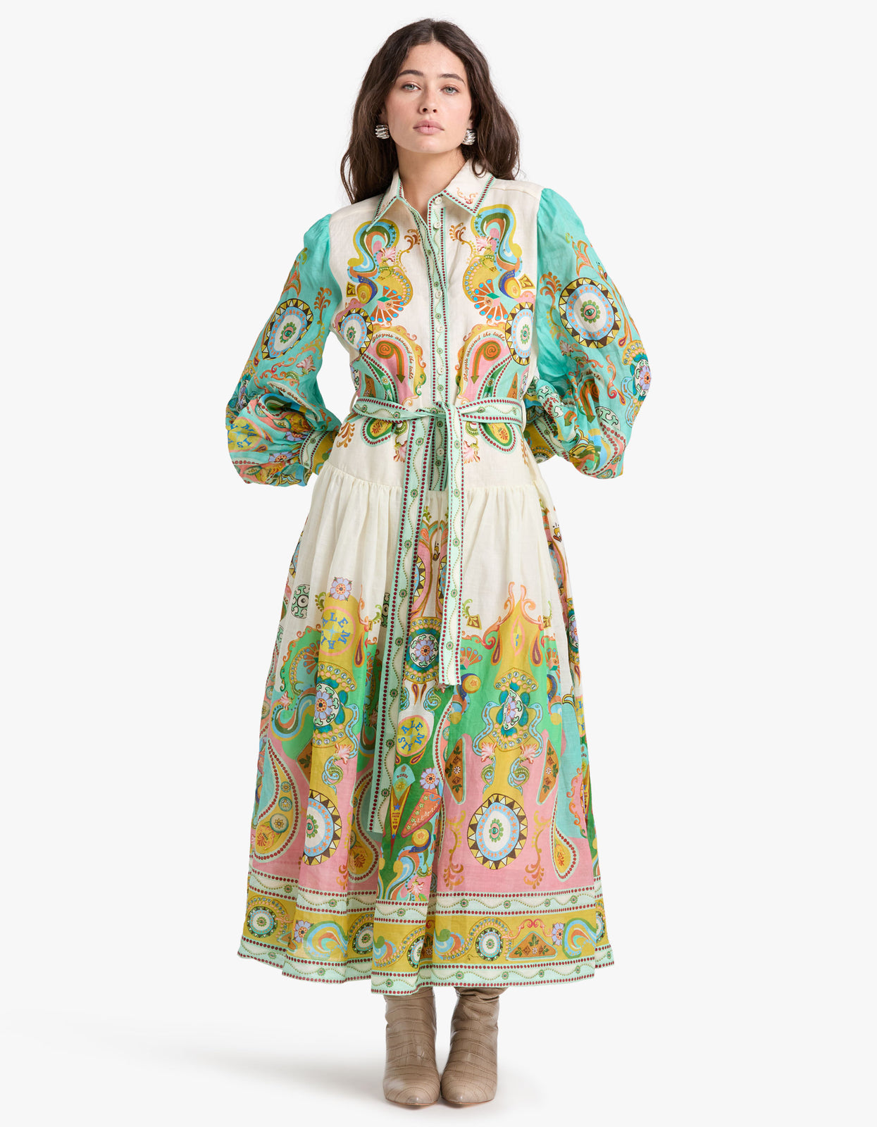 Mireya® | Długa sukienka z nadrukiem