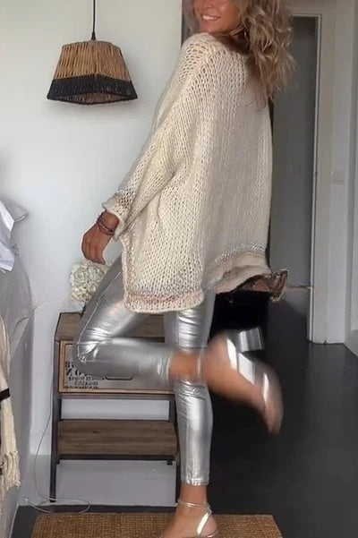 Mireya® | Oversize'owy, asymetryczny sweter z dzianiny