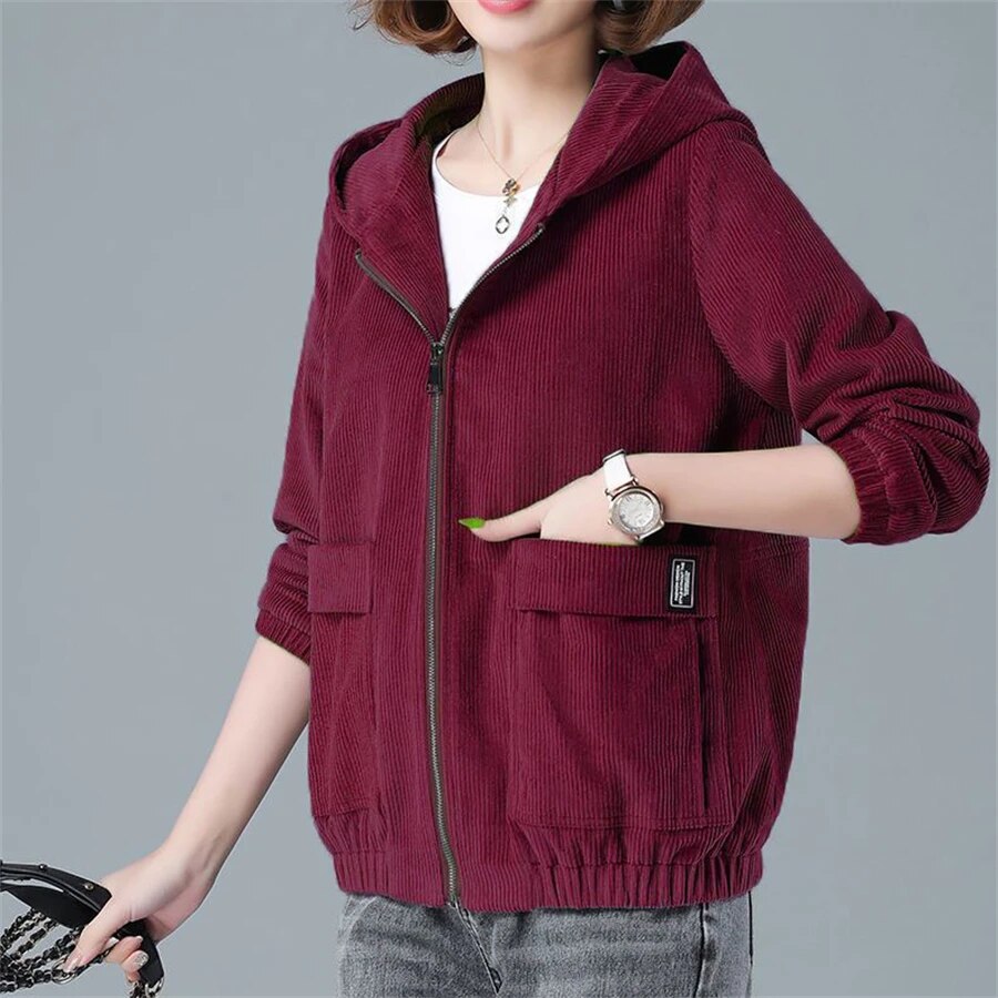 Adela® | Sztruksowa kurtka oversize