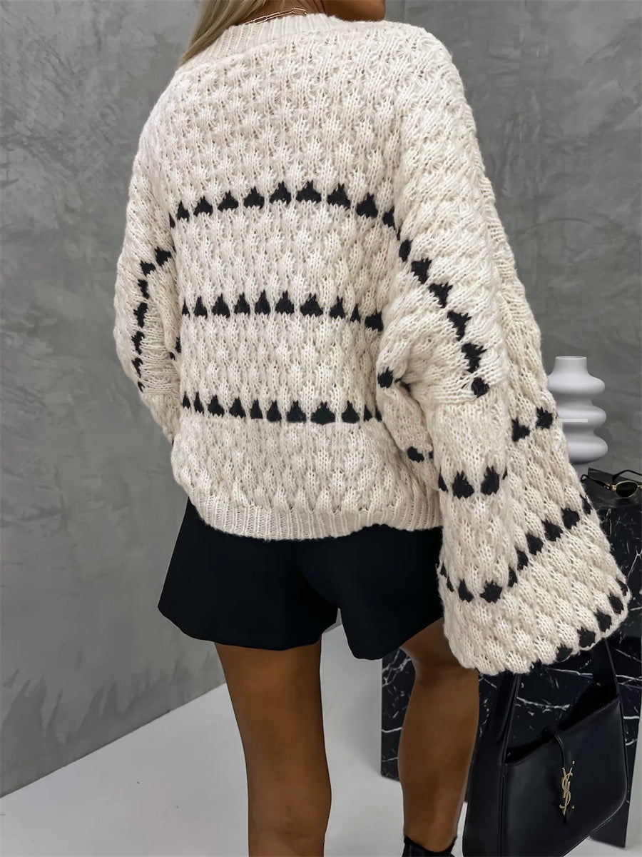 Ainhoa® | Dzianinowy sweter z bufiastymi rękawami