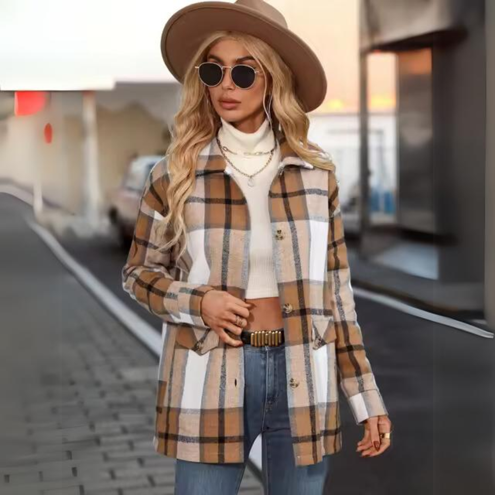 Mina® | Elegancka marynarka w kratę