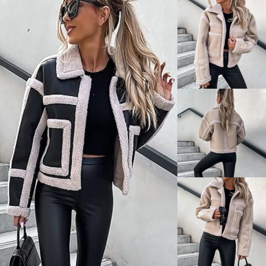 Aida® | Kurtka typu biker z owczej skóry