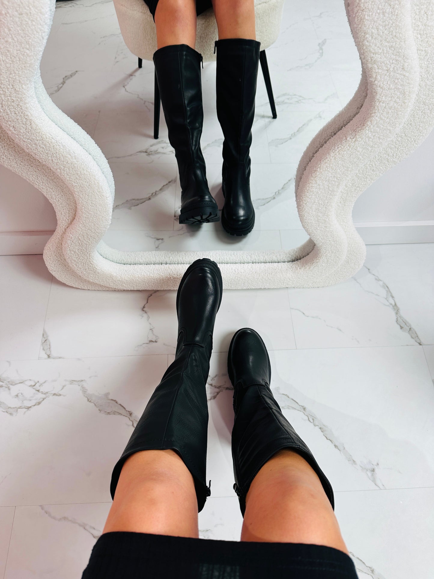 Ainsley® | Czarne wysokie buty