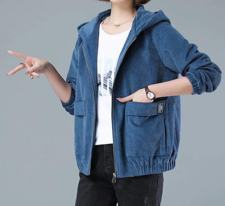 Adela® | Sztruksowa kurtka oversize