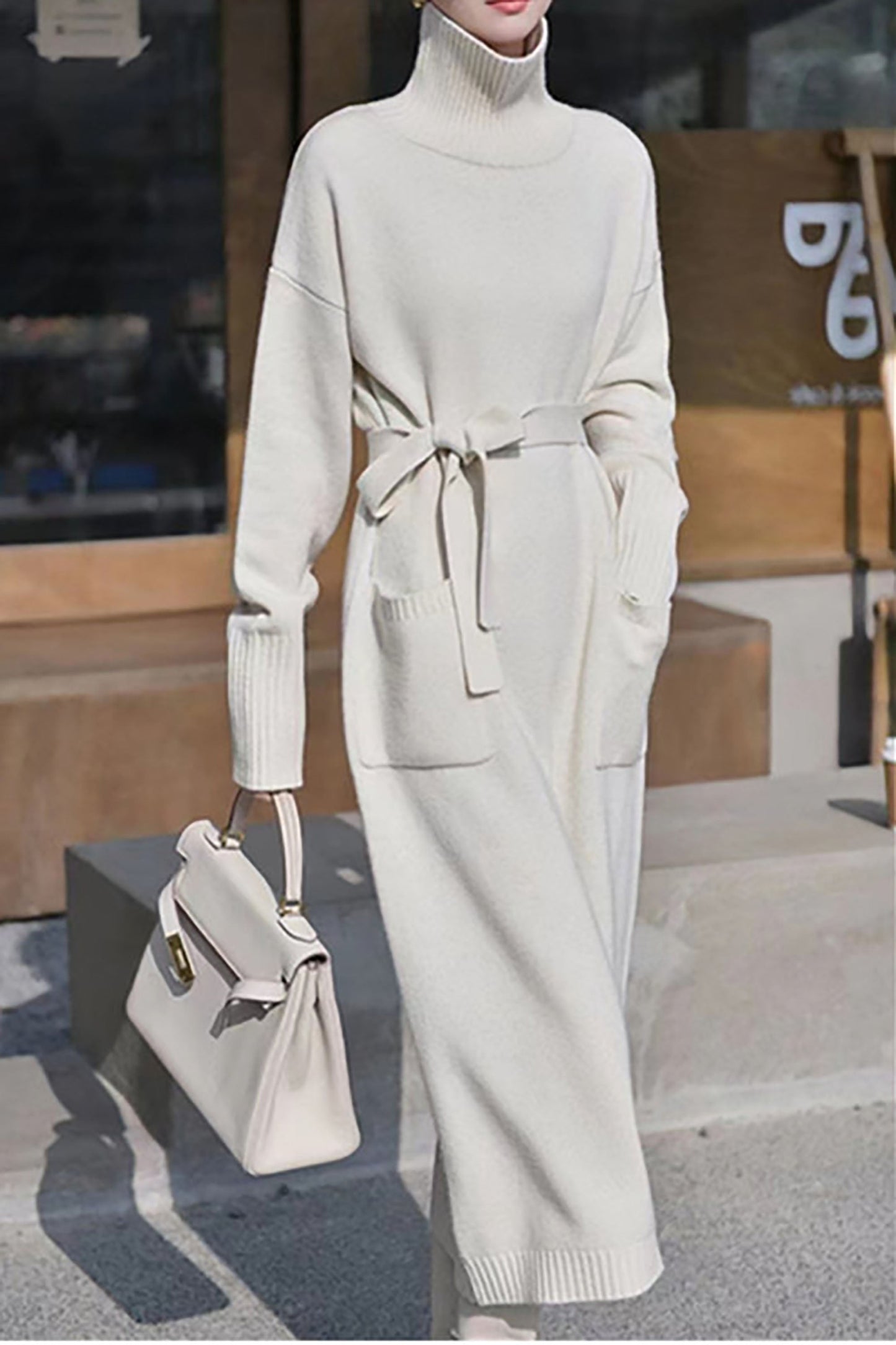 Lorena® | Krawiec -Wykonana i elegancka sukienka zimowa