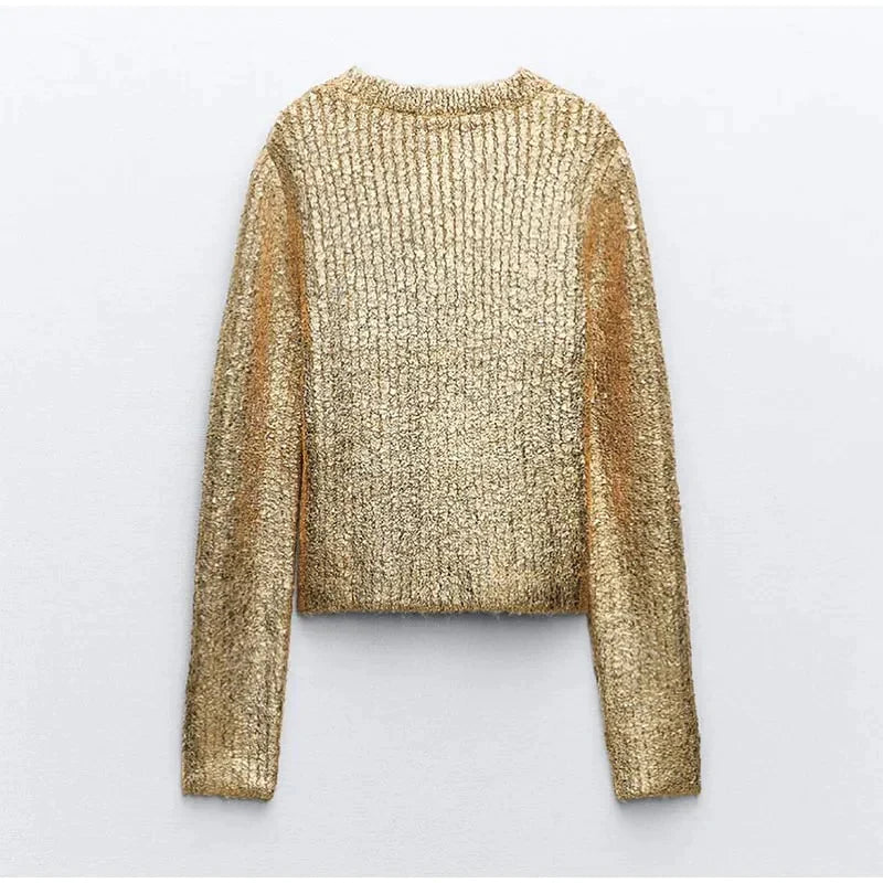 Maryah| Sweter damski z dekoltem o-neck