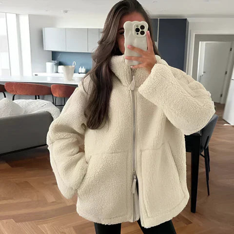 Mireya® | Przytulna, szykowna kurtka z pluszowego polaru