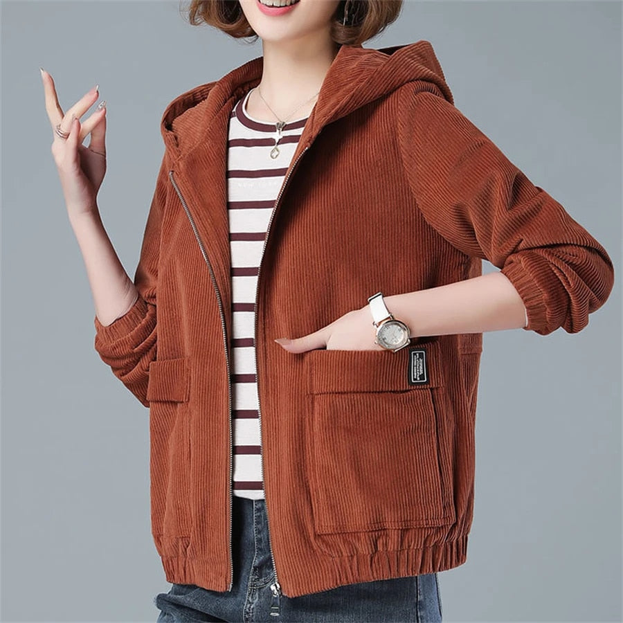 Adela® | Sztruksowa kurtka oversize