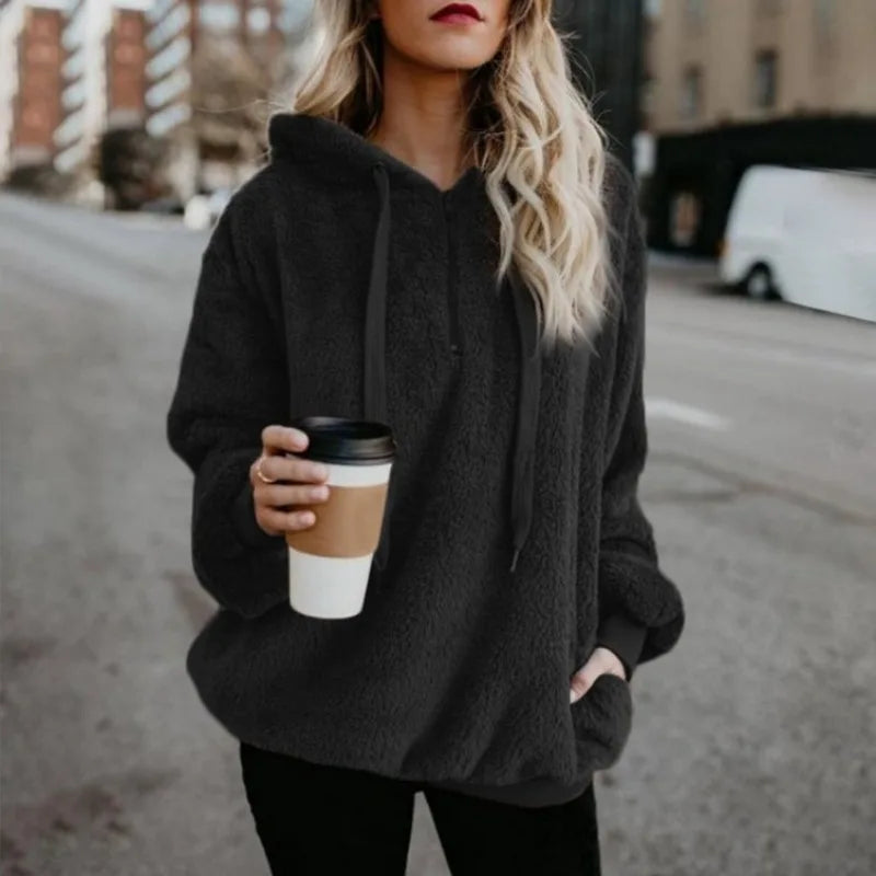Adriana® | Wygodny, oversize'owy sweter damski z polaru