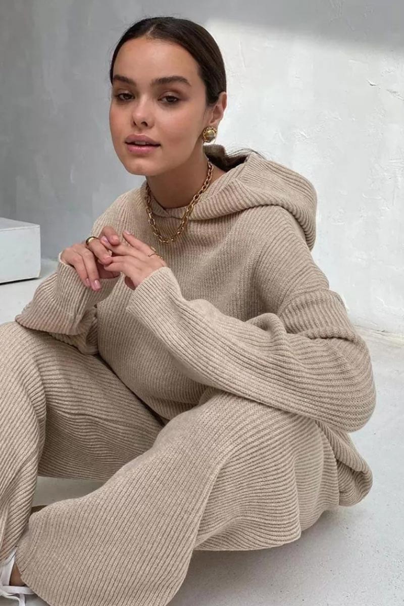 Alicja® | Dwuczęściowa, gładka bluza z kapturem
