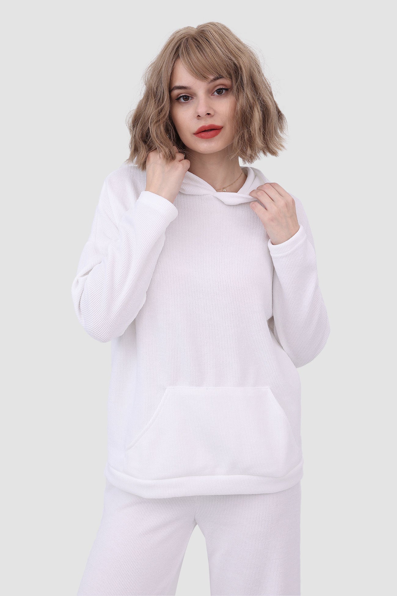 Alicja® | Dwuczęściowa, gładka bluza z kapturem