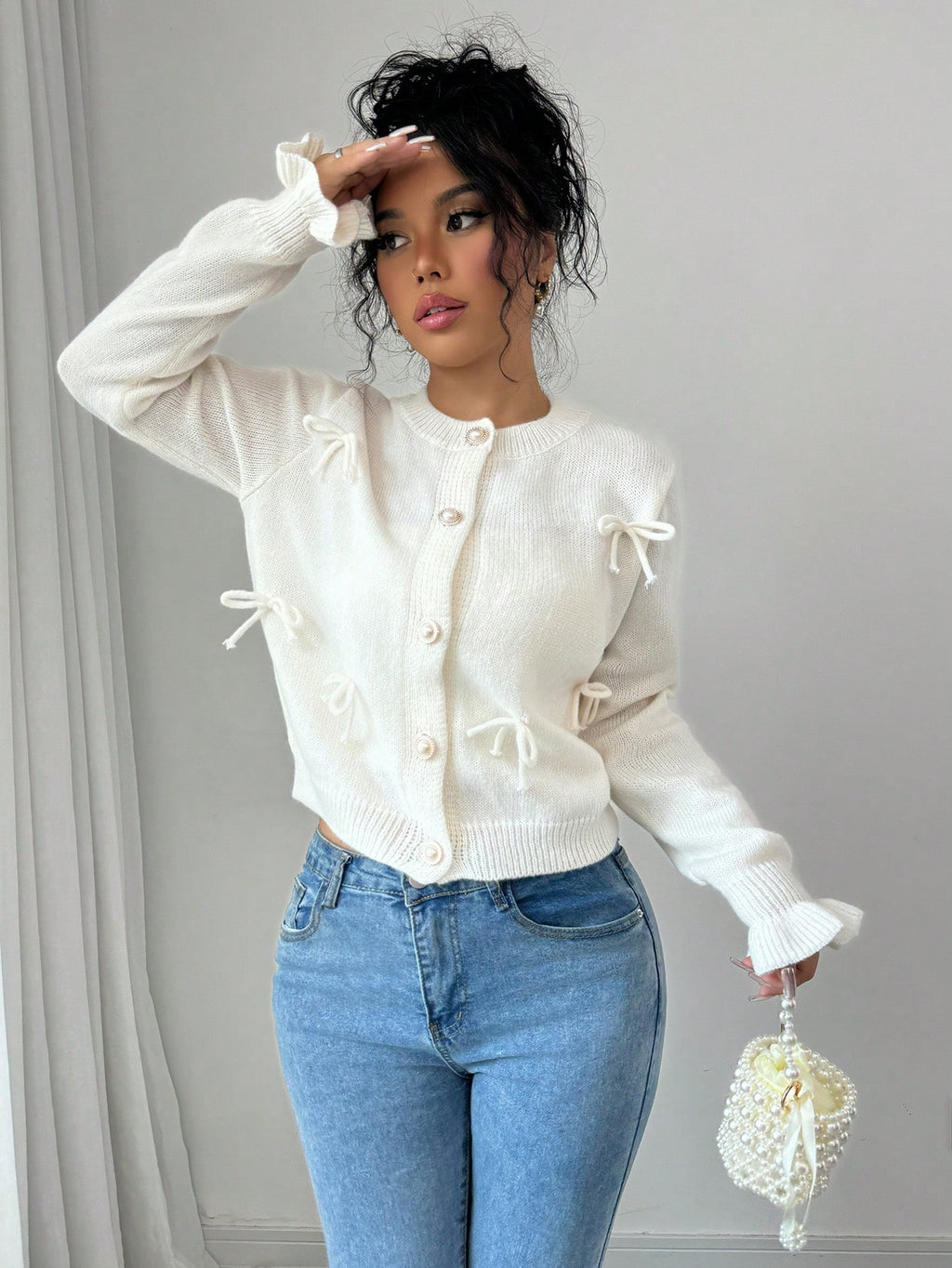 Alejandra® | Stylowy kardigan dla kobiet z kokardkami