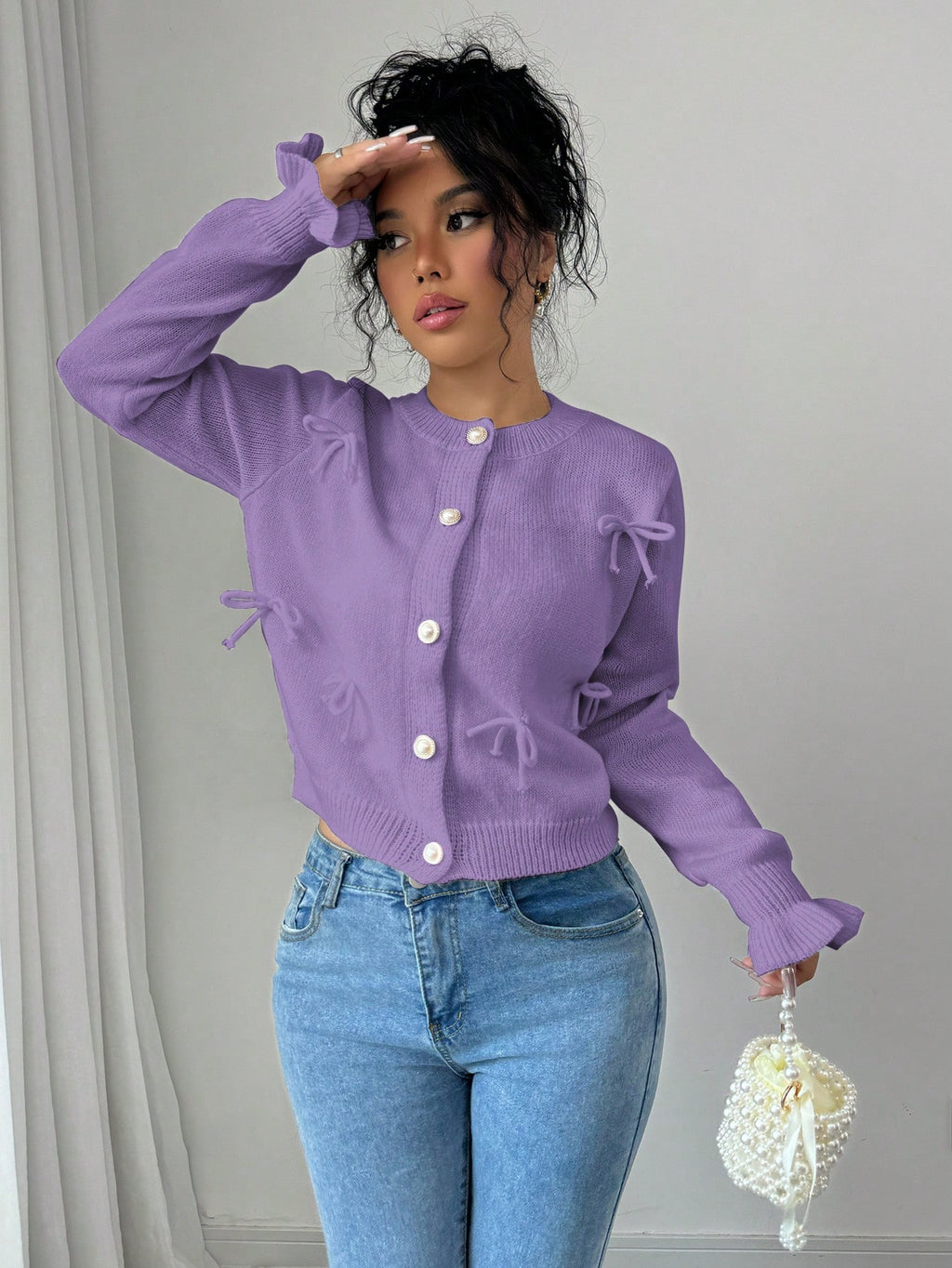 Alejandra® | Stylowy kardigan dla kobiet z kokardkami