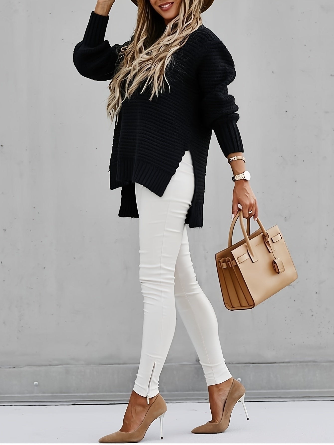 Mireya® | Sweter z grubej dzianiny