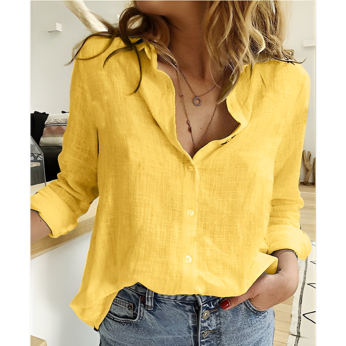 Alejandra® | Modny top z kołnierzykiem