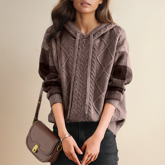 Melisa® | Żakardowy sweter z kapturem