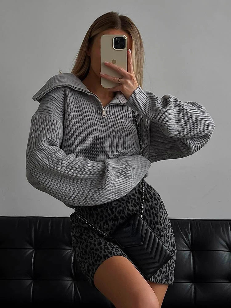 Alba® | Stylowy sweterek zapinany na luźny zamek