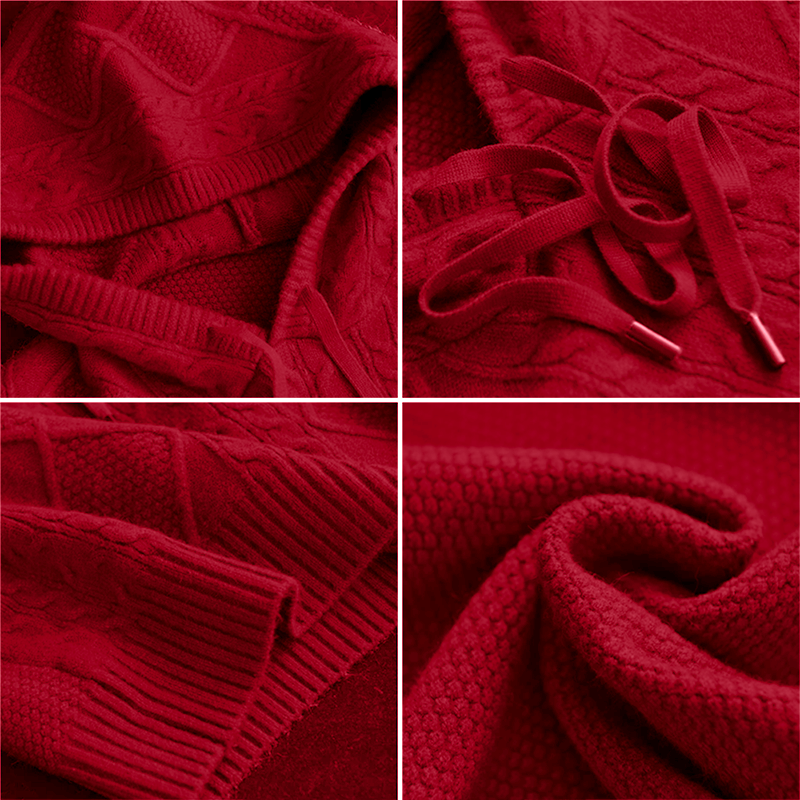 Melisa® | Żakardowy sweter z kapturem