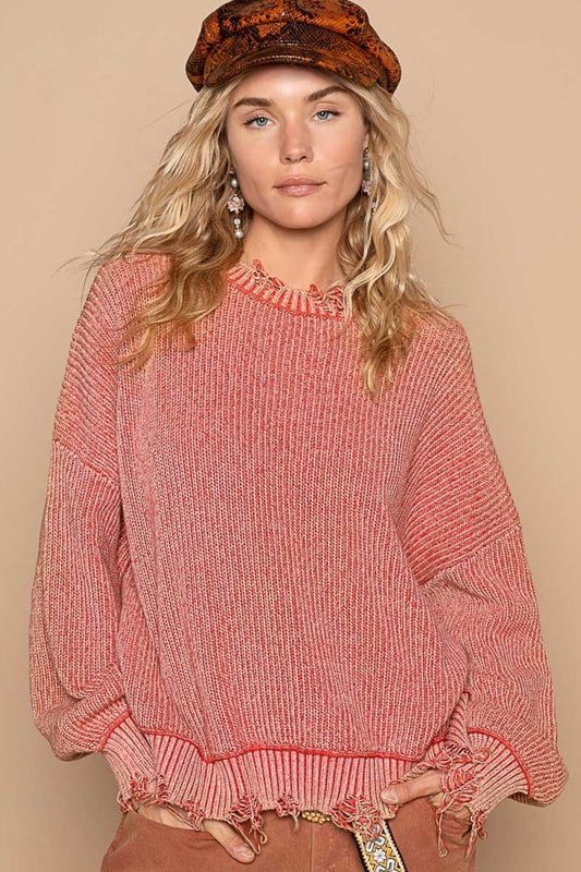 Agnieszka® | Sweter o spranym wyglądzie, z obniżonymi ramionami