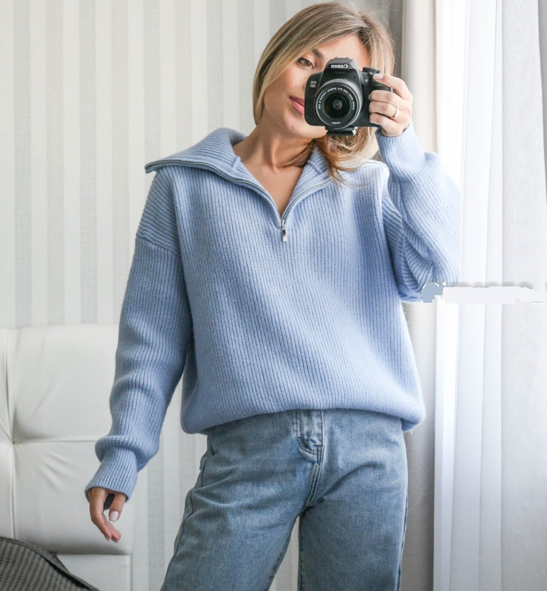Alba® | Stylowy sweterek zapinany na luźny zamek