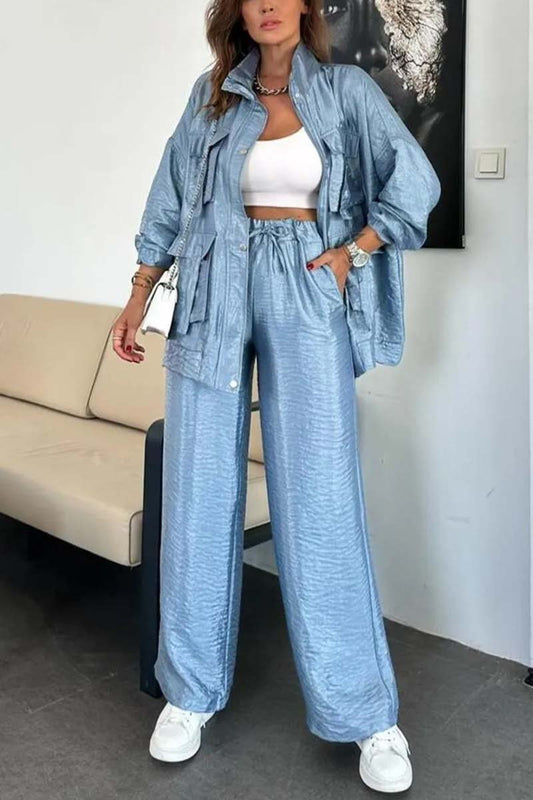 Alba® | Modny komplet oversize: kurtka i spodnie