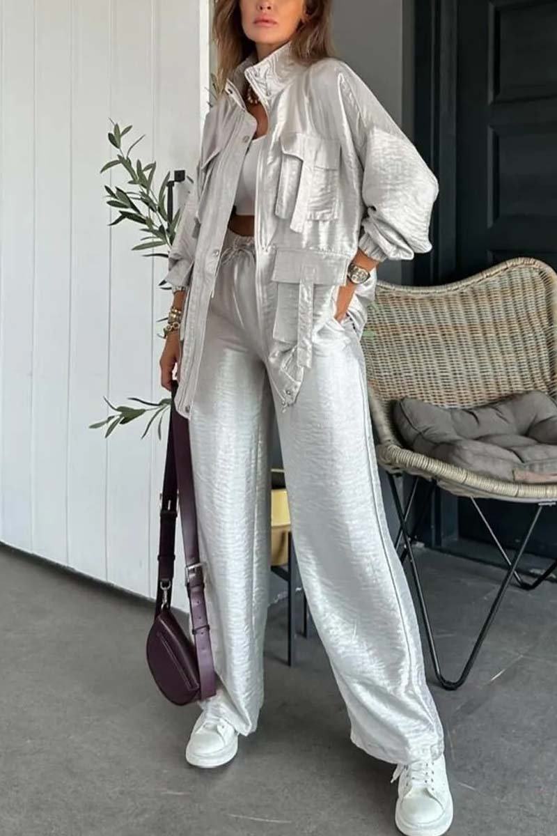 Alba® | Modny komplet oversize: kurtka i spodnie