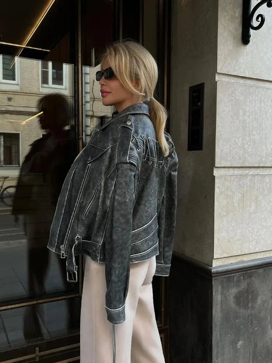 Miriam® | Stylowa kurtka skórzana