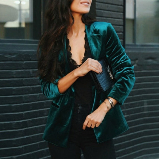 Mireya® | Elegancka aksamitna marynarka